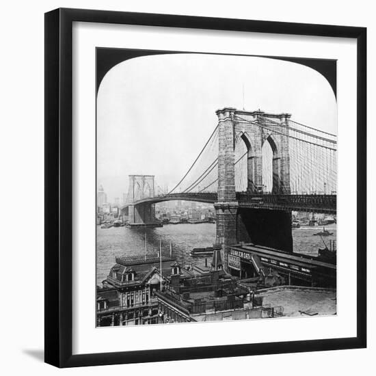 NY: Brooklyn Bridge, 1901-null-Framed Giclee Print