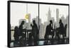 NY Café Conversation-Norman Wyatt Jr.-Framed Stretched Canvas