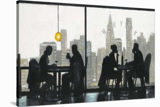 NY Café Conversation-Norman Wyatt Jr.-Stretched Canvas