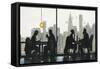 NY Café Conversation-Norman Wyatt Jr.-Framed Stretched Canvas