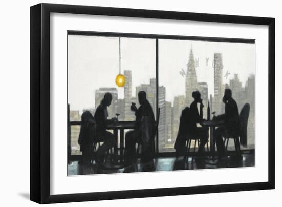 NY Café Conversation-Norman Wyatt Jr.-Framed Art Print