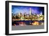 NY City Night I - In the Style of Oil Painting-Philippe Hugonnard-Framed Giclee Print