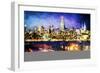 NY City Night I - In the Style of Oil Painting-Philippe Hugonnard-Framed Giclee Print