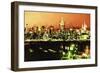 NY City Night II - In the Style of Oil Painting-Philippe Hugonnard-Framed Giclee Print