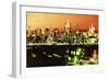 NY City Night II - In the Style of Oil Painting-Philippe Hugonnard-Framed Giclee Print