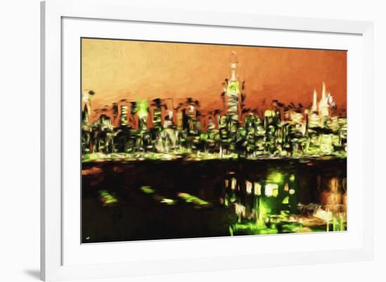 NY City Night II - In the Style of Oil Painting-Philippe Hugonnard-Framed Giclee Print