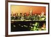 NY City Night II - In the Style of Oil Painting-Philippe Hugonnard-Framed Giclee Print
