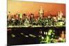 NY City Night II - In the Style of Oil Painting-Philippe Hugonnard-Mounted Giclee Print