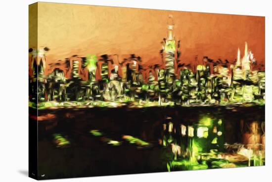 NY City Night II - In the Style of Oil Painting-Philippe Hugonnard-Stretched Canvas