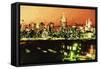 NY City Night II - In the Style of Oil Painting-Philippe Hugonnard-Framed Stretched Canvas