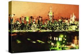 NY City Night II - In the Style of Oil Painting-Philippe Hugonnard-Stretched Canvas