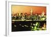 NY City Night II - In the Style of Oil Painting-Philippe Hugonnard-Framed Giclee Print