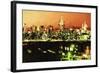 NY City Night II - In the Style of Oil Painting-Philippe Hugonnard-Framed Giclee Print