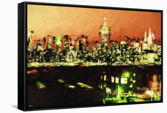 NY City Night II - In the Style of Oil Painting-Philippe Hugonnard-Framed Stretched Canvas