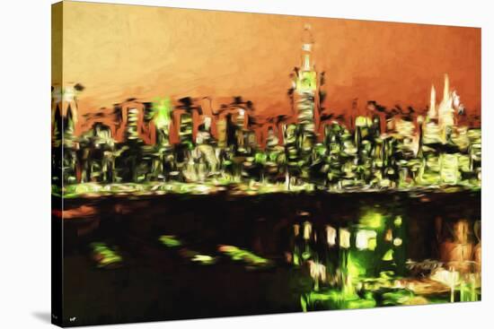 NY City Night II - In the Style of Oil Painting-Philippe Hugonnard-Stretched Canvas