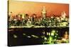 NY City Night II - In the Style of Oil Painting-Philippe Hugonnard-Stretched Canvas