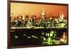 NY City Night II - In the Style of Oil Painting-Philippe Hugonnard-Framed Giclee Print