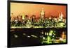 NY City Night II - In the Style of Oil Painting-Philippe Hugonnard-Framed Giclee Print