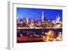 NY City Night IV - In the Style of Oil Painting-Philippe Hugonnard-Framed Giclee Print