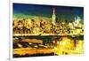 NY City Night V - In the Style of Oil Painting-Philippe Hugonnard-Framed Giclee Print