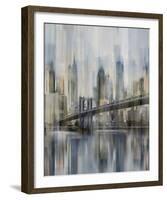 NY Cityscape Hudson River Blur-Paul Duncan-Framed Art Print