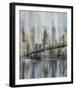 NY Cityscape Hudson River Blur-Paul Duncan-Framed Art Print