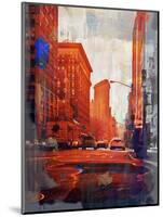 NY Downtown 14-Sven Pfrommer-Mounted Art Print