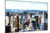 NY Downtown Cityscape-Philippe Hugonnard-Mounted Giclee Print