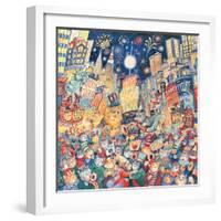 NY Eve 2000 Horiz-Bill Bell-Framed Giclee Print