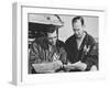 Ny Giants Coaches, Tom Landry and Vince Lombardi Reviewing Play Charts-null-Framed Premium Photographic Print