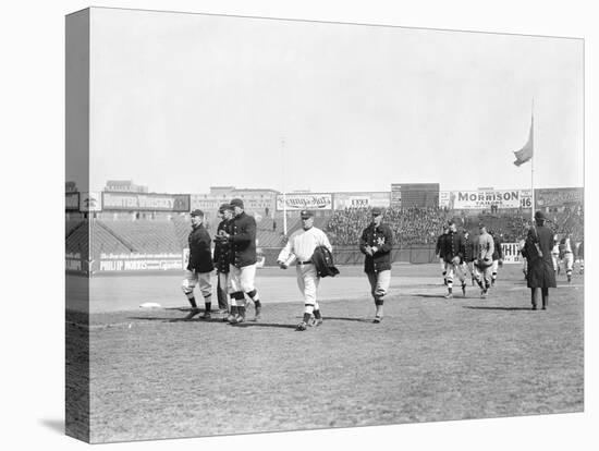 NY Giants led by John McGraw, Baseball Photo - New York, NY-Lantern Press-Stretched Canvas