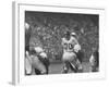 Ny Giants Player Sam Huff During Game Against the Cardinals-null-Framed Premium Photographic Print