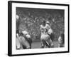 Ny Giants Player Sam Huff During Game Against the Cardinals-null-Framed Premium Photographic Print