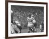Ny Giants Player Sam Huff During Game Against the Cardinals-null-Framed Premium Photographic Print