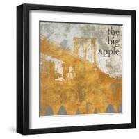 NY Gold Bridge at Dusk I-Dan Meneely-Framed Art Print