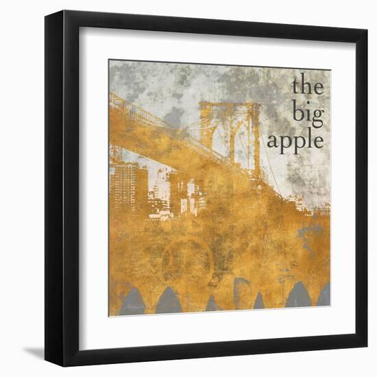 NY Gold Bridge at Dusk I-Dan Meneely-Framed Art Print