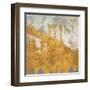 NY Gold Bridge at Dusk I-Dan Meneely-Framed Art Print