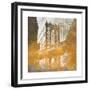 NY Gold Bridge at Dusk II-Dan Meneely-Framed Premium Giclee Print