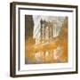 NY Gold Bridge at Dusk II-Dan Meneely-Framed Premium Giclee Print