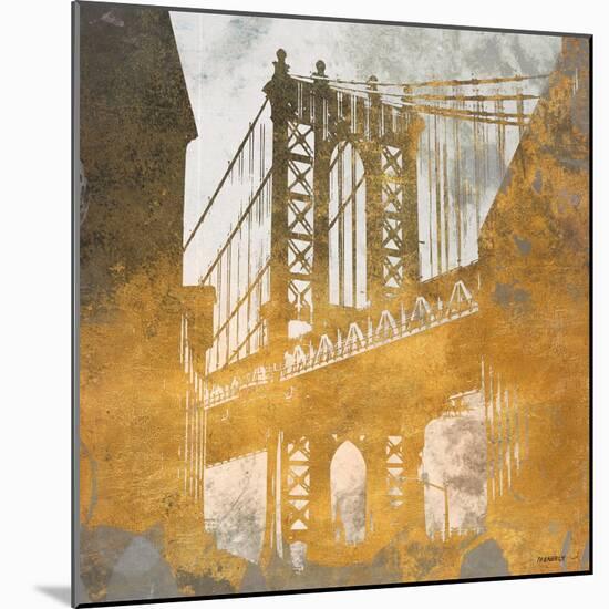 NY Gold Bridge at Dusk II-Dan Meneely-Mounted Art Print