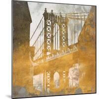 NY Gold Bridge at Dusk II-Dan Meneely-Mounted Premium Giclee Print