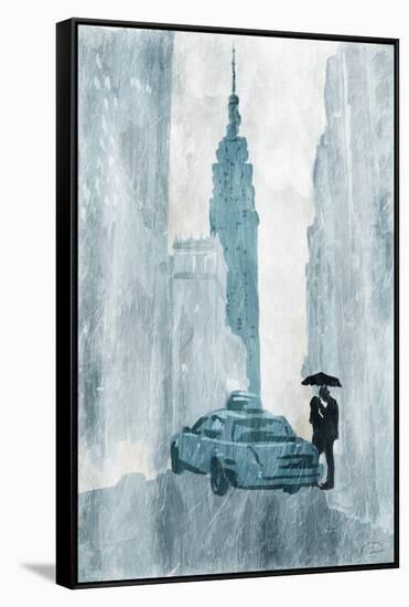 NY in the rain-OnRei-Framed Stretched Canvas
