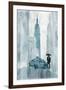 NY in the rain-OnRei-Framed Art Print