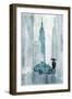 NY in the rain-OnRei-Framed Art Print
