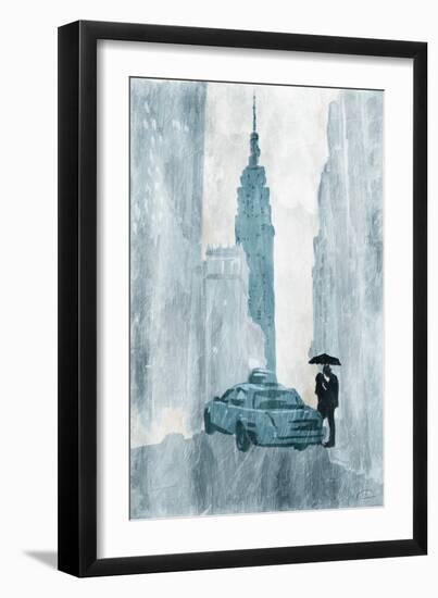 NY in the rain-OnRei-Framed Art Print