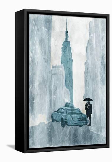 NY in the rain-OnRei-Framed Stretched Canvas