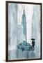 NY in the rain-OnRei-Framed Art Print