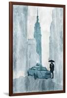 NY in the rain-OnRei-Framed Art Print