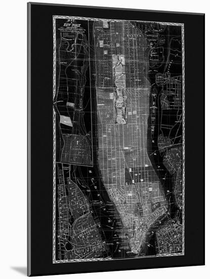 NY Map Circa 1865-Adam Shaw-Mounted Art Print