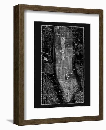 NY Map Circa 1865-Adam Shaw-Framed Art Print